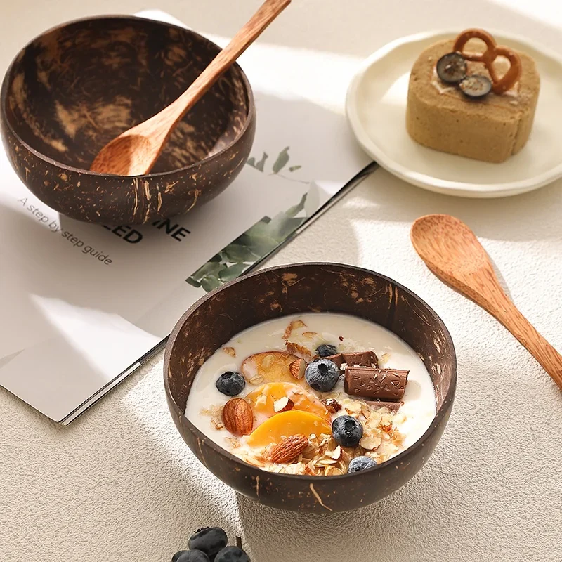 A coconut yogurt bowl on a relaxed breakfast table